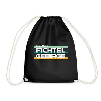 Heimat Fichtelgebirge retro - Turnbeutel - Schwarz - Vorne