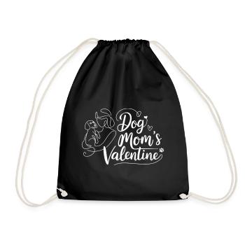 La Saint-Valentin de la maman chien | Cadeau pour les amoureux des chiens - Sac de sport léger - noir - Devant