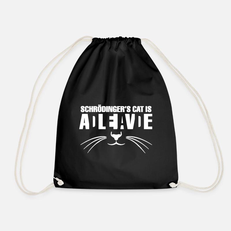 Schrödinger's cat - Drawstring Bag - black