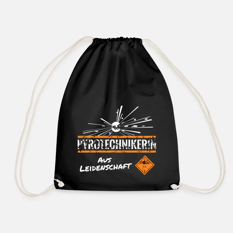 Pyrotechnikerin Feuerwerkerin - Turnbeutel - Schwarz