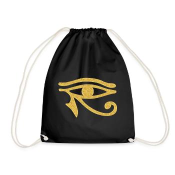 Egyptian symbol - Eye Of Horus 3 - Drawstring Bag - black - Front