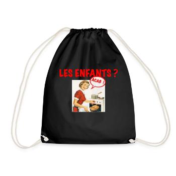 les enfants ? ACAB ! - Sac de sport léger - noir - Devant