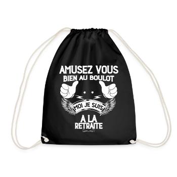 Amusez-Vous Bien Au Boulot Départ Retraite - Sac de sport léger - noir - Devant