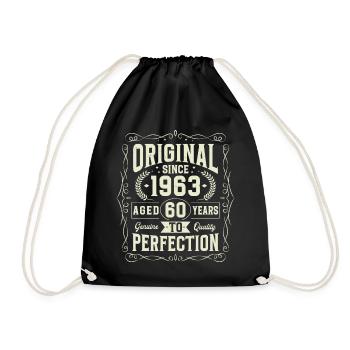 Original since 1963 60th Anniversary - Drawstring Bag - black - Front