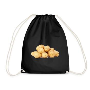 Kartoffeln - Turnbeutel - Schwarz - Vorne