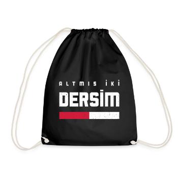 Dersim 62 Türkei Turkiye Geschenk Urlaub TR Türk - Turnbeutel - Schwarz - Vorne