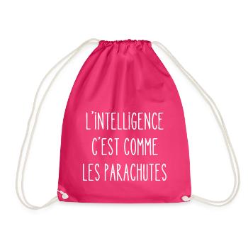 l'intelligence c'est comme les parachutes - Sac de sport léger - fuchsia - Devant