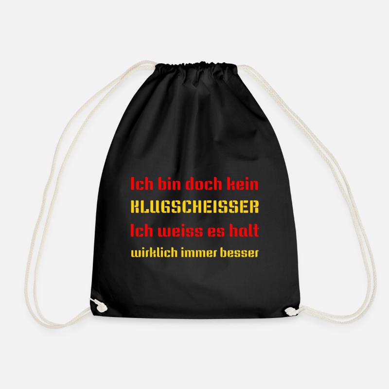 I'M NOT A CLEVER SHIT - Drawstring Bag - black