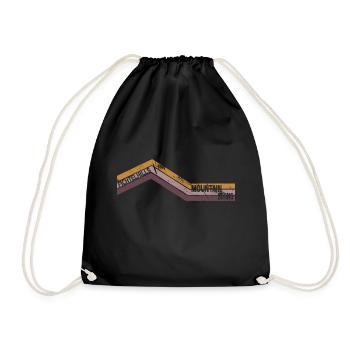 Retro grunge Fichtelhills Mountain Biking - Drawstring Bag - black - Front