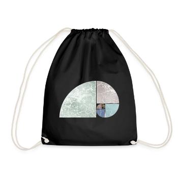 Fibonacci Spiral Sequence - Light Colored 1 - Drawstring Bag - black - Front