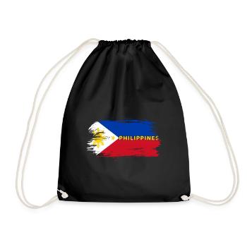 Philippinen Flagge / Geschenk Manila Filipino - Turnbeutel - Schwarz - Vorne