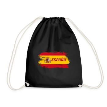 Espagne Drapeau / Cadeau Madrid Barcelone - Sac de sport léger - noir - Devant