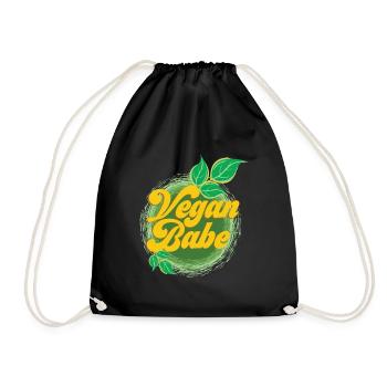 Vegan Babe - Cadeau Végétalien Végétarien Sain - Sac de sport léger - noir - Devant