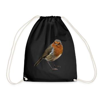 Robin - Drawstring Bag - black - Front