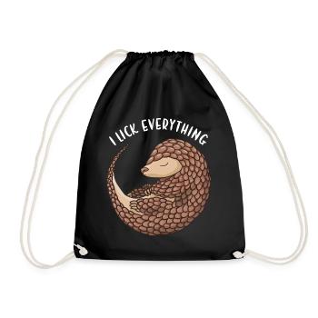 Je lèche tout Pangolin - Sac de sport léger - noir - Devant
