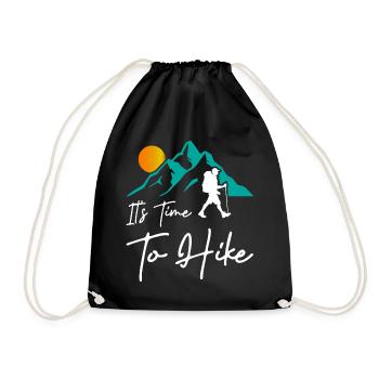 Its Time To Hike - Turnbeutel - Schwarz - Vorne