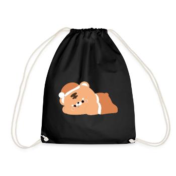 Tigre fatigué - Sac de sport léger - noir - Devant