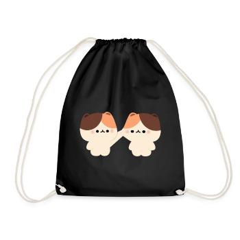 Couple de chats Tortie - Sac de sport léger - noir - Devant
