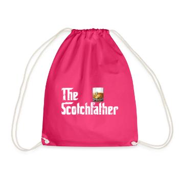 The Scotchfather - Scotch Lovers - Gift - Drawstring Bag - fuchsia - Front