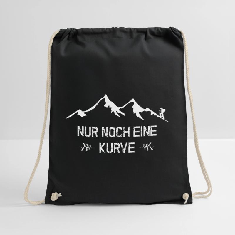 Nur noch eine Kurve - Das geniale Wander T-Shirt Turnbeutel