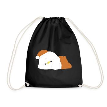 Tired Duck - Drawstring Bag - black - Front