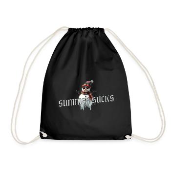 Summer Sucks – Snowman Rules - Turnbeutel - Schwarz - Vorne