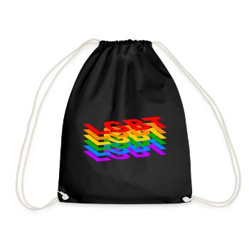 LGBT-Personen - Turnbeutel - Schwarz - Vorne