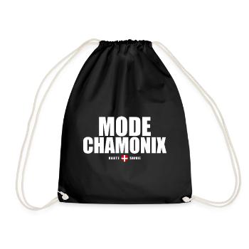 Mode Chamonix Mont Blanc haute savoie alpes - Sac de sport léger - noir - Devant