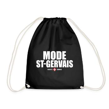 Mode ST Gervais Mont Blanc haute savoie alpes - Sac de sport léger - noir - Devant