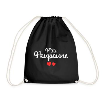 Petite Poupoune Humour Surnom Affectueux Femme - Sac de sport léger - noir - Devant