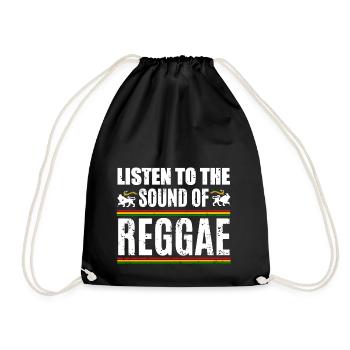Hear the sound of reggae - Drawstring Bag - black - Front