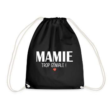 Mamie trop géniale Cadeau mamie grand mère - Sac de sport léger - noir - Devant