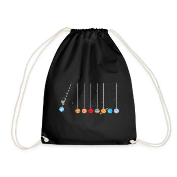astronaute swing planètes système solaire science spatiale - Sac de sport léger - noir - Devant