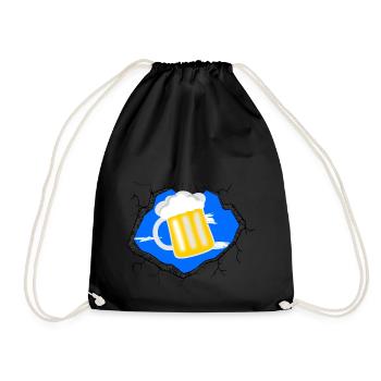 Beer in me - Drawstring Bag - black - Front