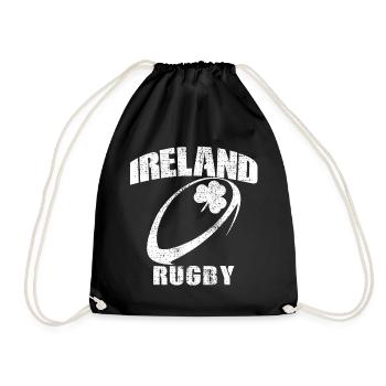 Ireland rugby - Drawstring Bag - black - Front