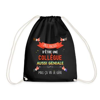 Collègue Géniale Femme Géniale - Sac de sport léger - noir - Devant
