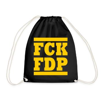 Fck fdp - Turnbeutel - Schwarz - Vorne