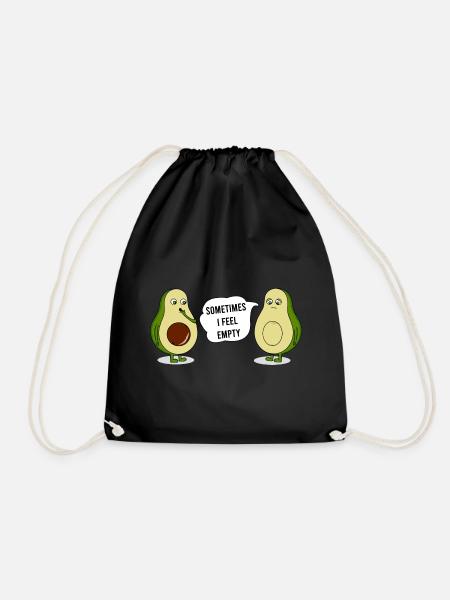 Avocado Lustig - Turnbeutel - Schwarz