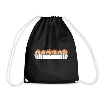 Currywurst - Turnbeutel - Schwarz - Vorne
