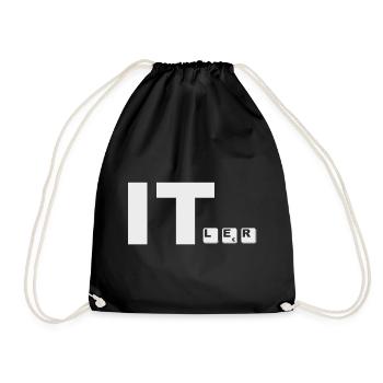 IT ler png BLACK T SHIRT - Turnbeutel - Schwarz - Vorne