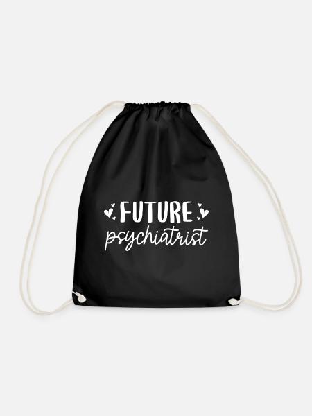 Geschenk für zukünftige zertifizierte Psychiaterinnen und Psychiater - Turnbeutel - Schwarz