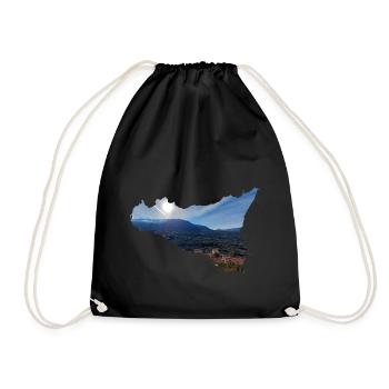 Montagnes près de Castelbuono en Sicile (Italie) - Sac de sport léger - noir - Devant