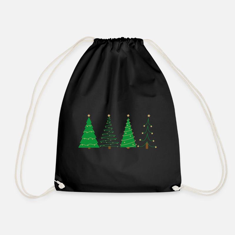 Tannenbaum Tanne Weihnachten Feier Geschenk Freund - Turnbeutel - Schwarz
