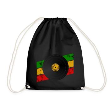 Dub Reggae Platte - Turnbeutel - Schwarz - Vorne