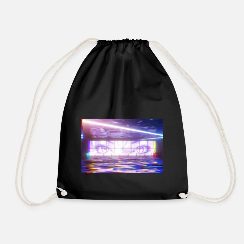 Glitched Dream - Drawstring Bag - black