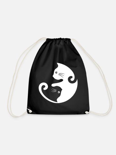 Yin Yang Katze - Turnbeutel - Schwarz