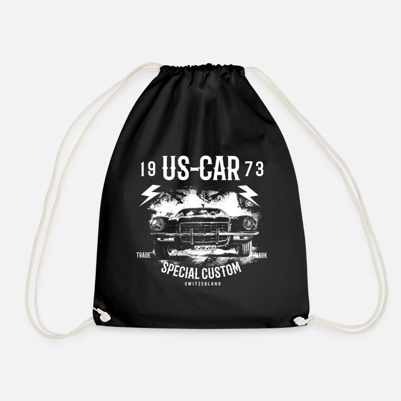 US Car 1973 - Drawstring Bag - black