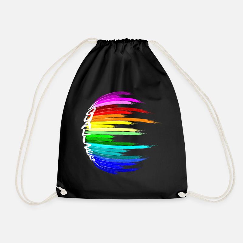 hardstyle equalizer - Drawstring Bag - black