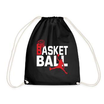 Basketball-T-Shirt - Turnbeutel - Schwarz - Vorne
