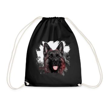 Schäferhund - Turnbeutel - Schwarz - Vorne